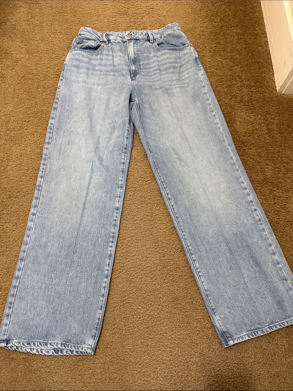 Good American Light Blue High-Rise Wide Leg Jeans size 8/29
